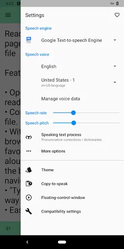 T2S: Text to Voice/Read Aloud Screenshots