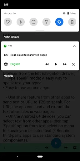 T2S: Text to Voice/Read Aloud Screenshots
