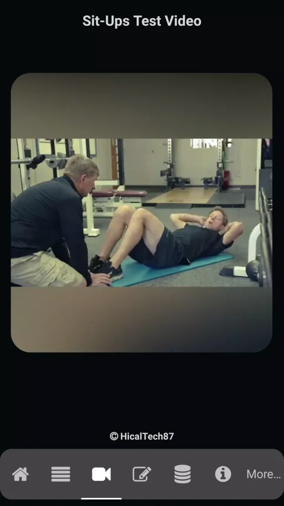Sit-Ups Test سکرین شاٹس
