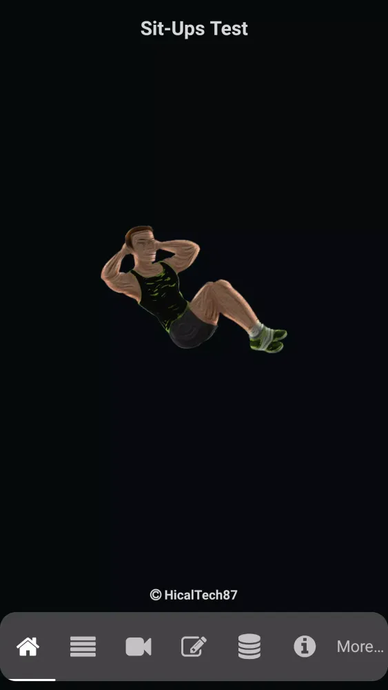 Sit-Ups Test سکرین شاٹس