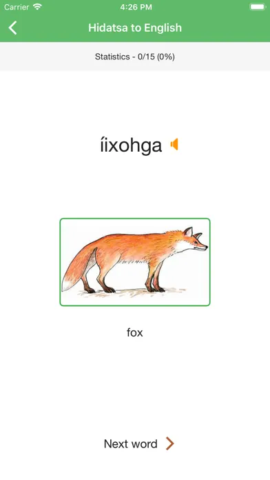 Hidatsa Vocab Builder Screenshots