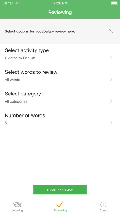 Hidatsa Vocab Builder Screenshots