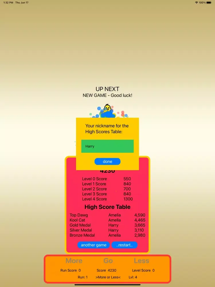 Tangkapan layar More Or Less Kid's Game iPad 