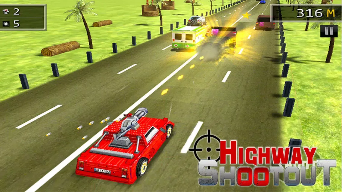 Ảnh chụp màn hình của Highway Car Shooting Rider