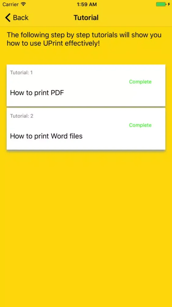 Captures d'écran de UPrint