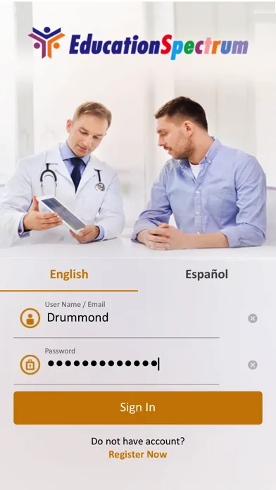 Capturas de tela do EducationSpectrum