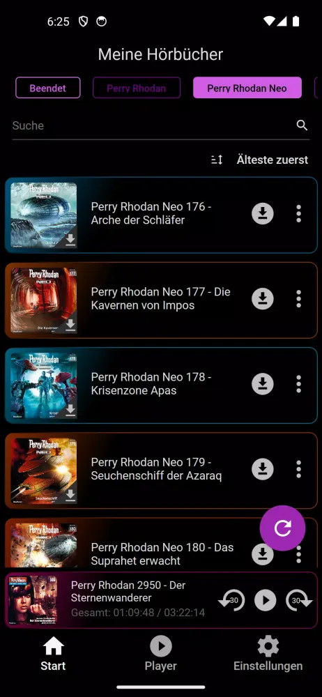 Eins A Medien Audiobook Player স্ক্রিনশট