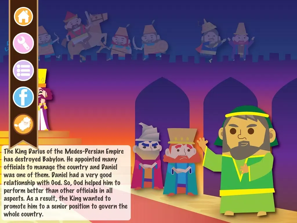 Tangkapan skrin Lamb Bible-Story of Daniel iPad 