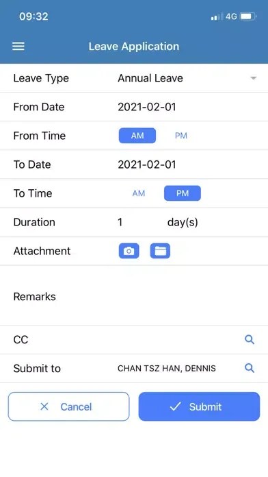 Zrzuty ekranu COLC HRMS Mobile App