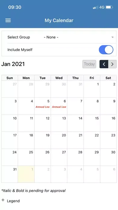 Zrzuty ekranu COLC HRMS Mobile App
