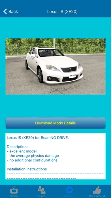 Ảnh chụp màn hình của Mods for BeamNG Drive