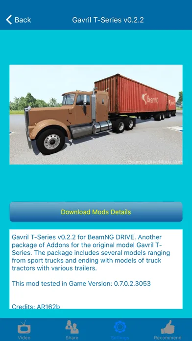 Ảnh chụp màn hình của Mods for BeamNG Drive