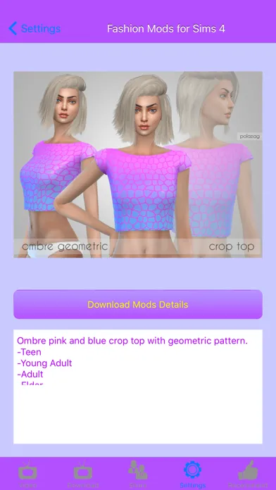 Fashion Mods for Sims 4 (Sims4, PC) 스크린샷
