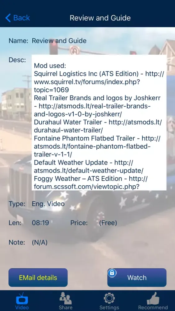 Capturas de tela do Video Walkthrough for American Truck Simulator