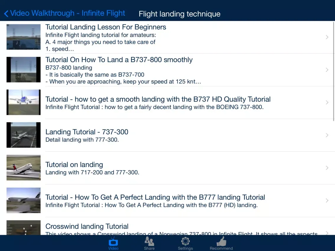 Capturas de tela do Video Walkthrough for Infinite Flight iPad 