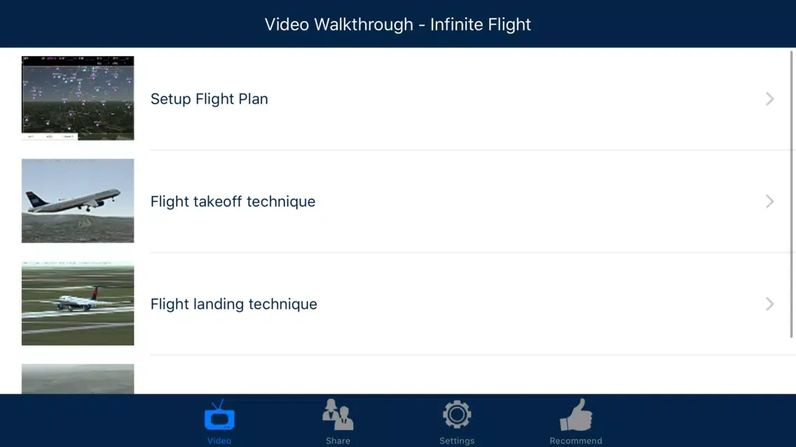 Capturas de tela do Video Walkthrough for Infinite Flight