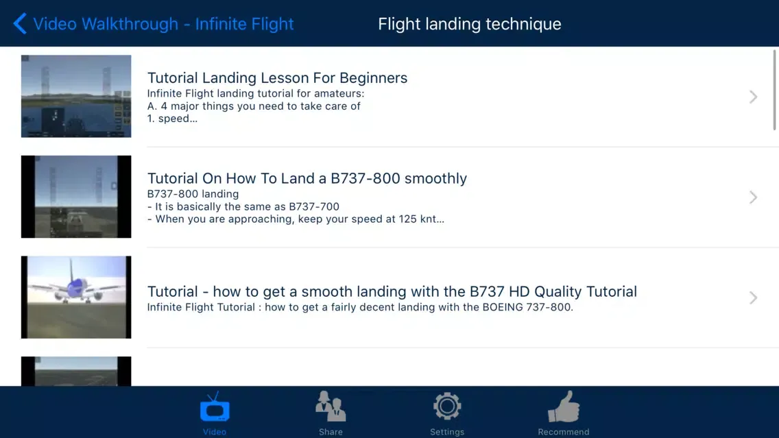 Capturas de tela do Video Walkthrough for Infinite Flight