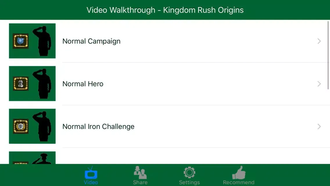 Zrzuty ekranu Video Walkthrough for Kingdom Rush Origins