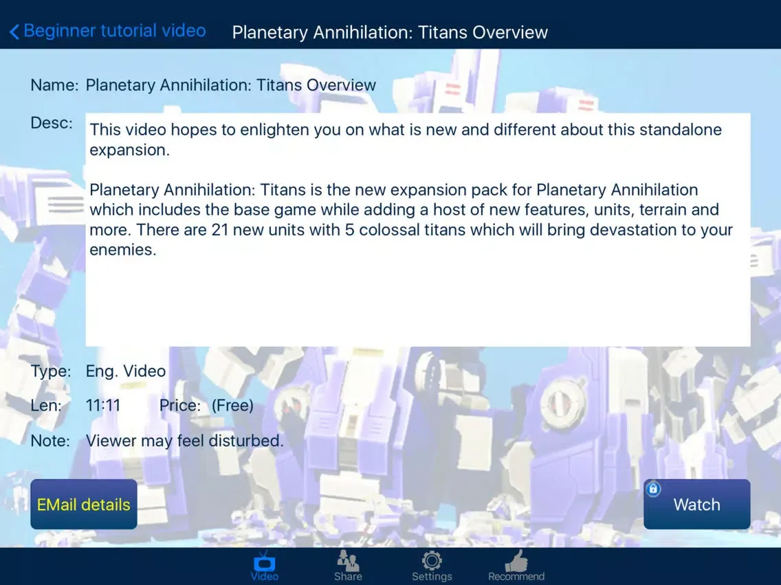Скриншоты Video Walkthrough for Planetary Annihilation: Titans iPad 