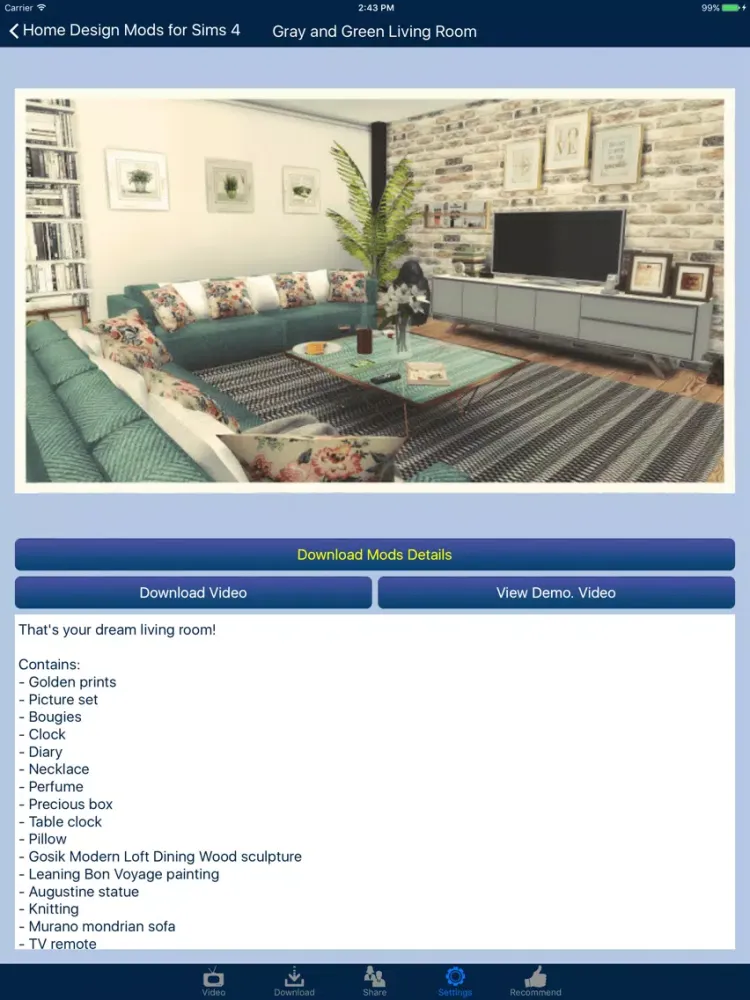 Home Design Mods for Sims 4 iPad 應用截圖