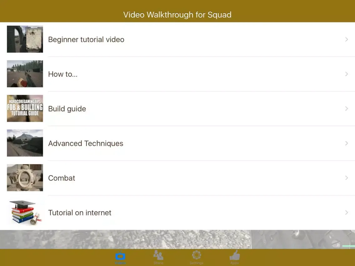 Ảnh chụp màn hình của Video Walkthrough for Squad iPad 
