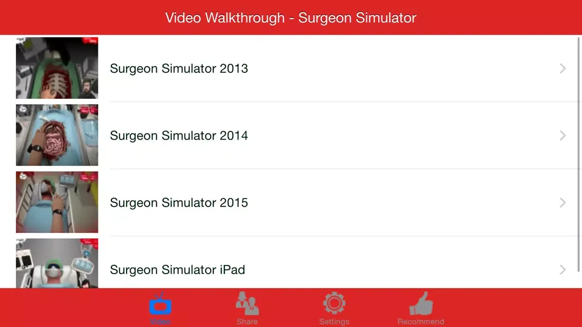 Zrzuty ekranu Video Walkthrough for Surgeon Simulator Series