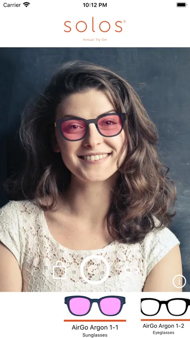 Solos VTO - TryOn Glasses Ekran Görüntüleri