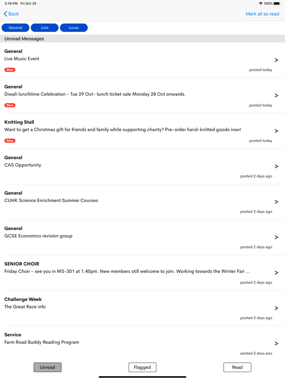 ภาพหน้าจอของ ESF App iPad 