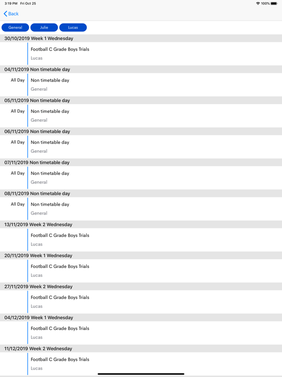 ภาพหน้าจอของ ESF App iPad 