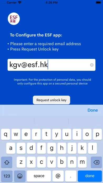 ESF App スクリーンショット