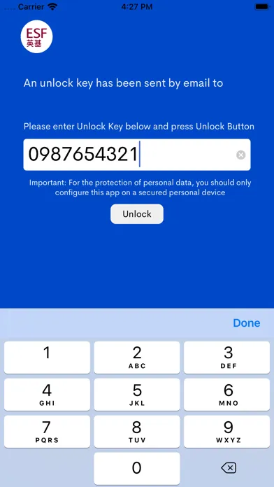 ESF App スクリーンショット
