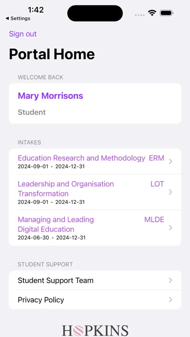 Hopkins Education (HK) Portal应用截图