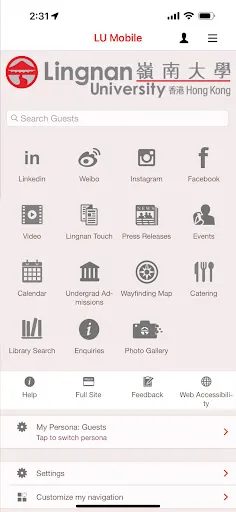 Ảnh chụp màn hình của LU Mobile