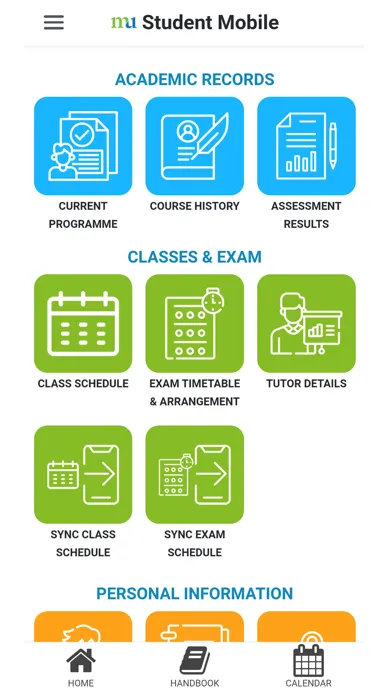 HKMU Student Mobile Screenshots