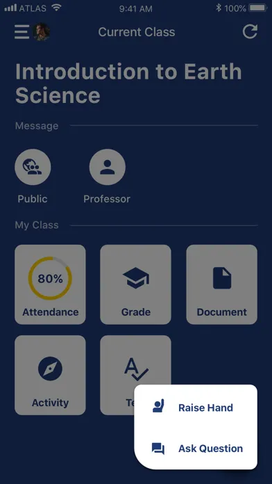 Zrzuty ekranu ATLAS for student