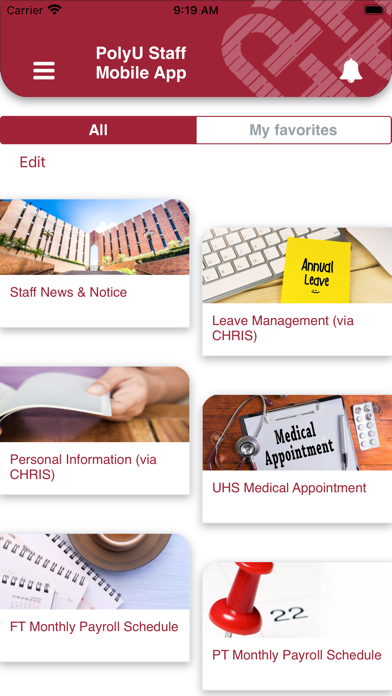PolyU Staff Mobile App স্ক্রিনশট
