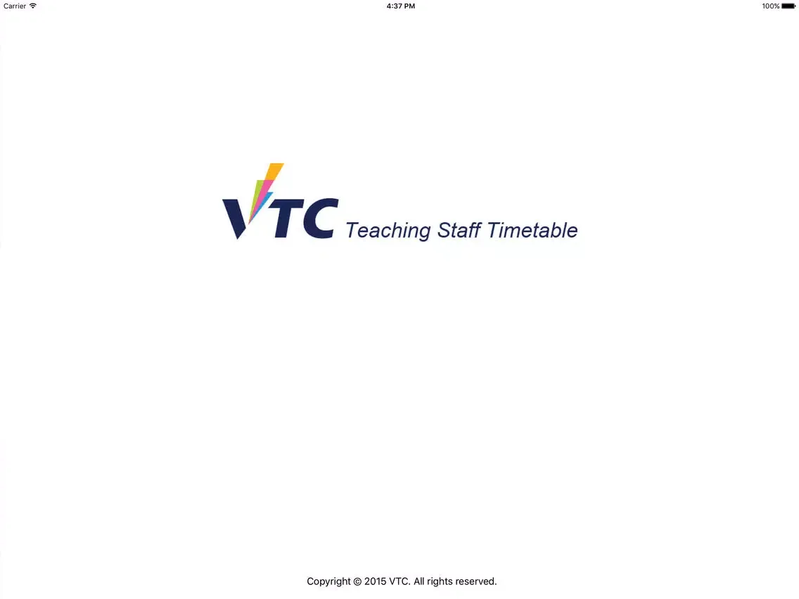 Tangkapan skrin VTC Teaching Staff Timetable iPad