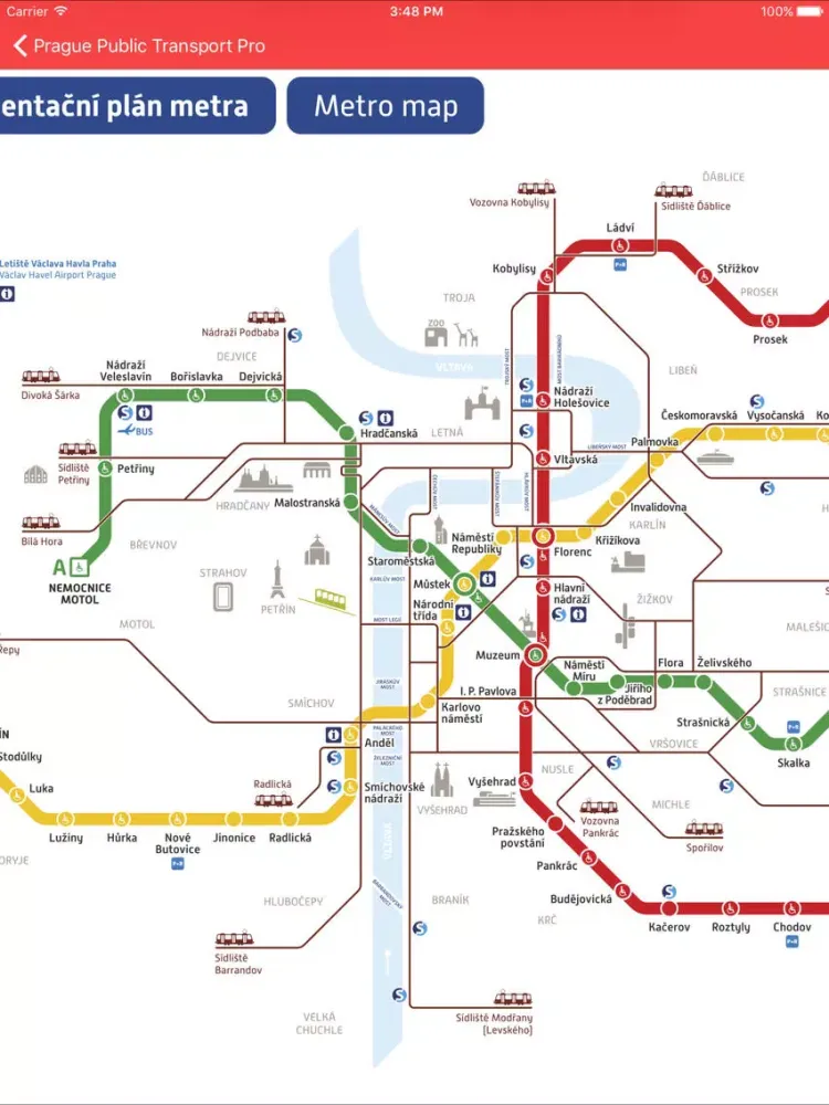 Prague Public Transport Pro iPad  Screenshots