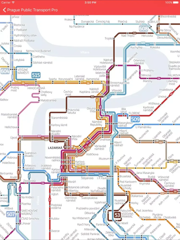 Prague Public Transport Pro iPad  Screenshots