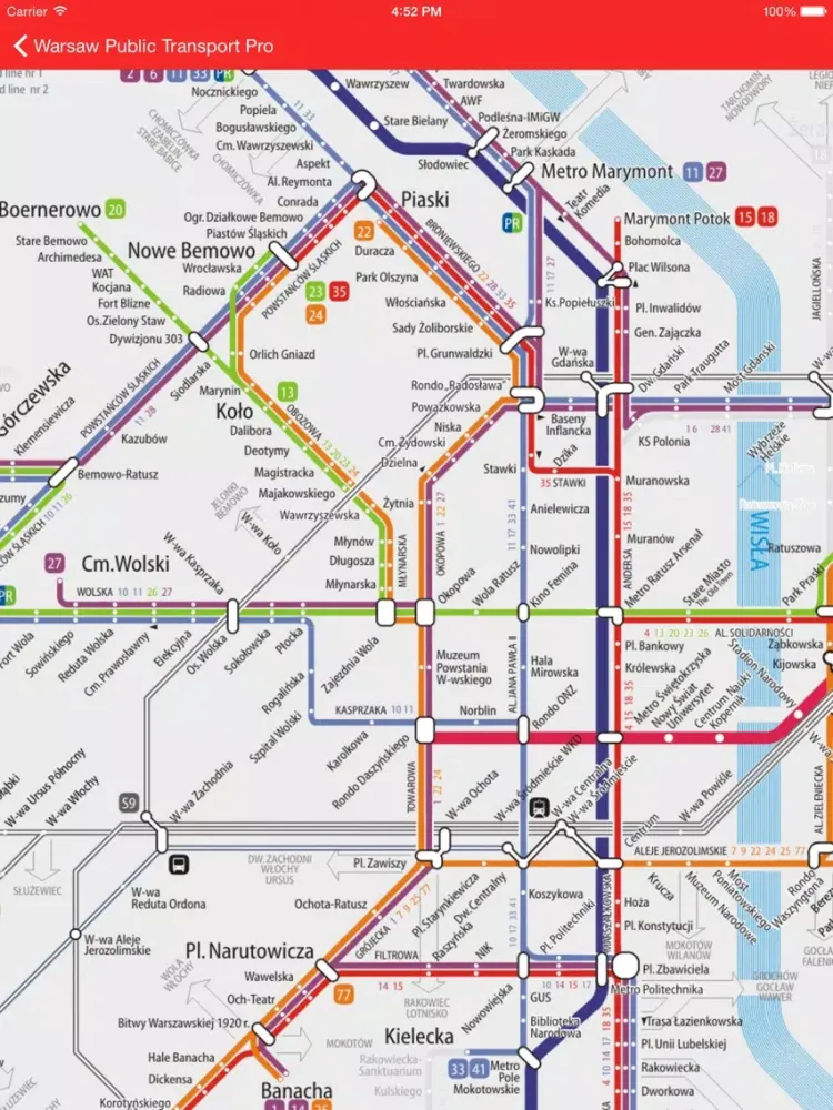 Warsaw Public Transport Pro iPad  Ekran Görüntüleri