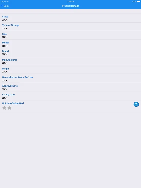 WSD GA Product Directory iPad  سکرین شاٹس