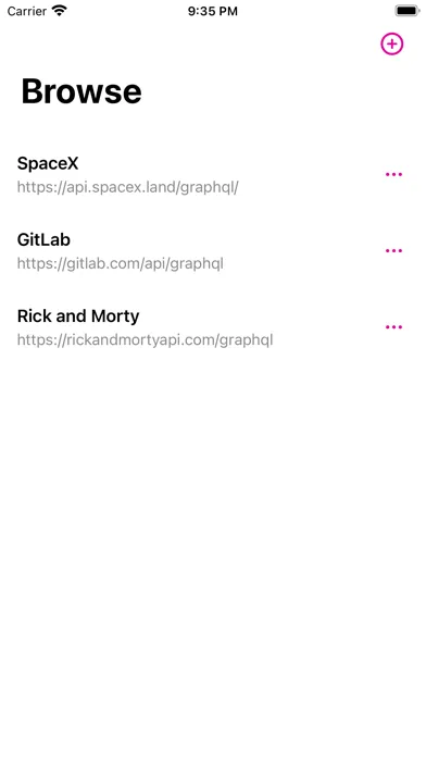 Zrzuty ekranu Graphite GraphQL