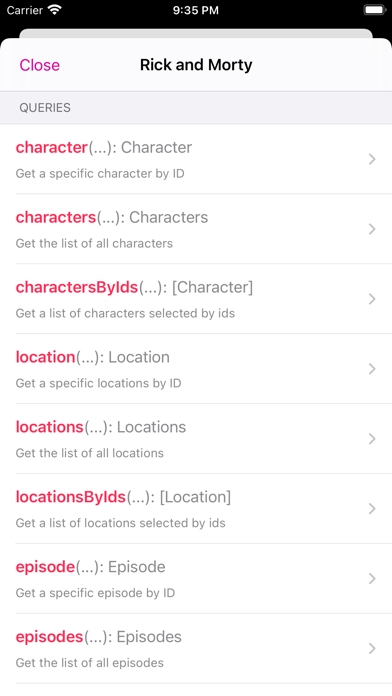 Graphite GraphQL Screenshots