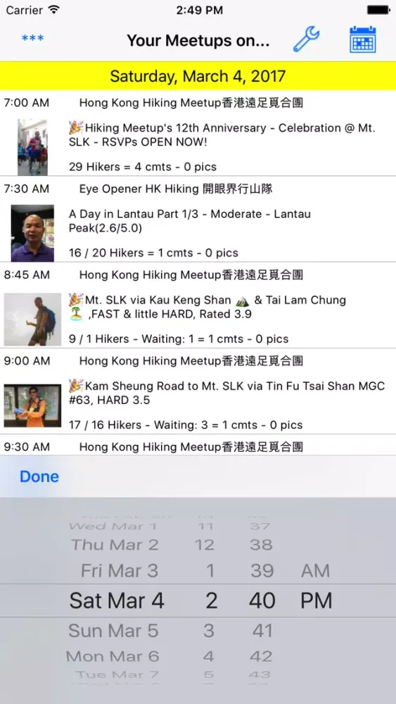 Captures d'écran de Better Meetup App