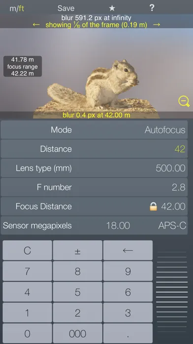 Capturas de pantalla de Focus / DOF hyperfocal calculator depth of field