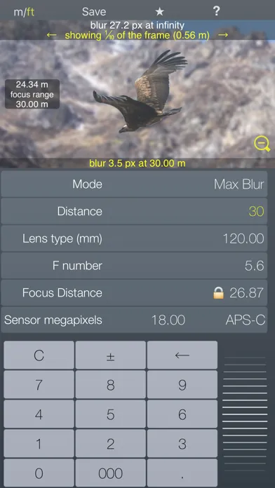 Capturas de pantalla de Focus / DOF hyperfocal calculator depth of field