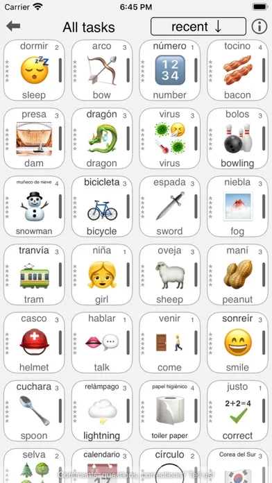 Spanish - learn words easily Screenshots