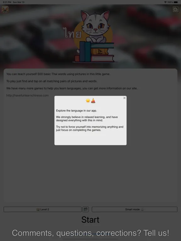 Capturas de tela do Thai 500 - learn words iPad 