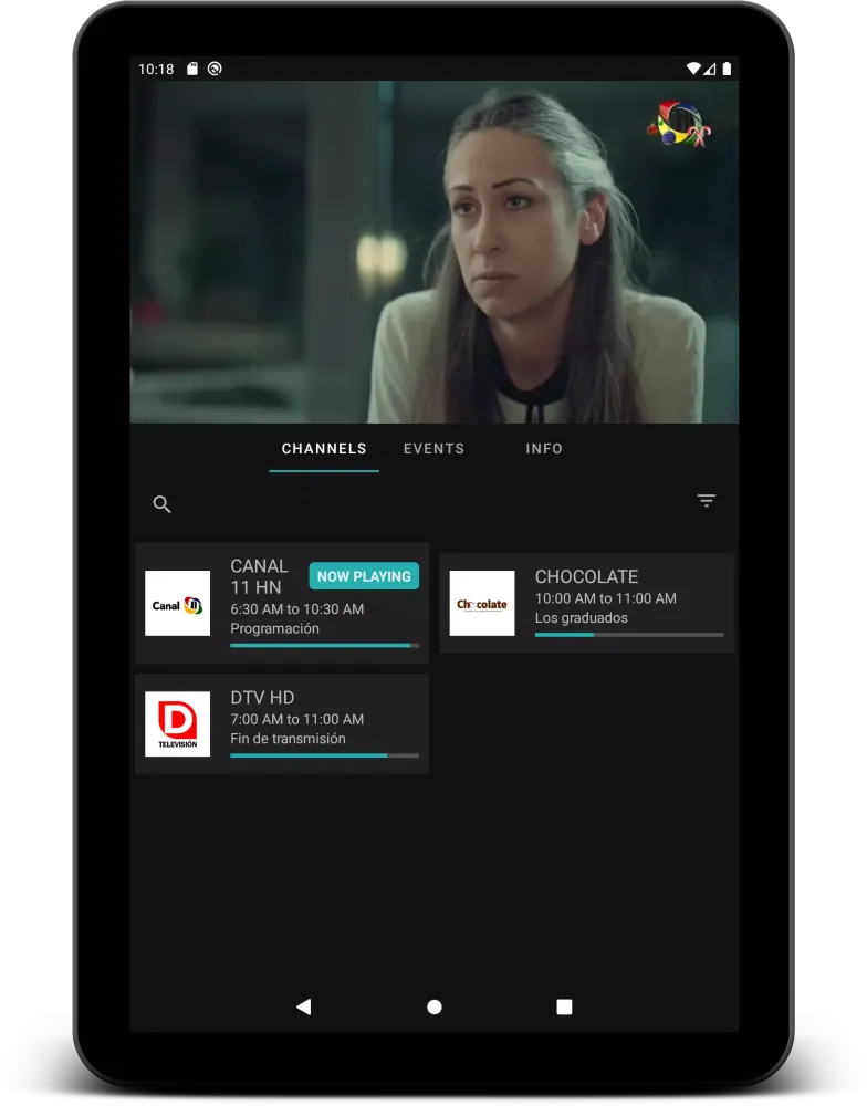 Zrzuty ekranu CaribTV