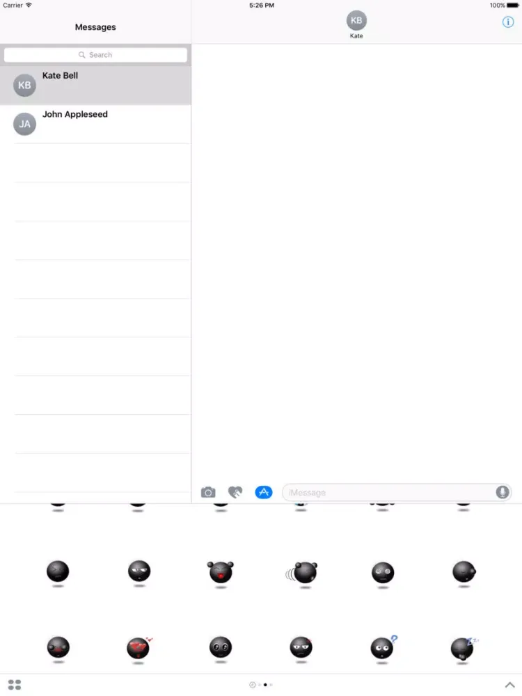 Black Emoticon iPad  سکرین شاٹس